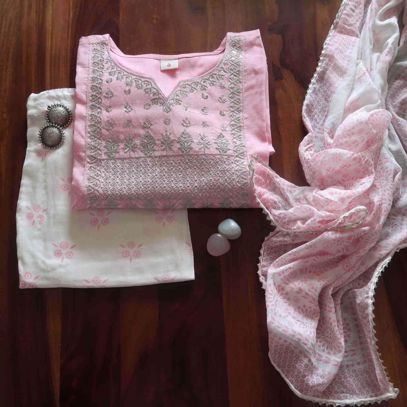 Baby Pink Sequin Suit (3 piece)